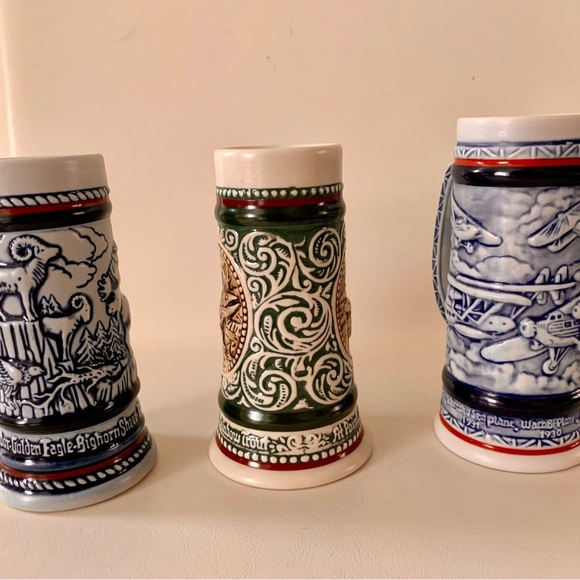 Vintage  Avon  steins mugs ceramic set of 3 - Picture 2 of 11